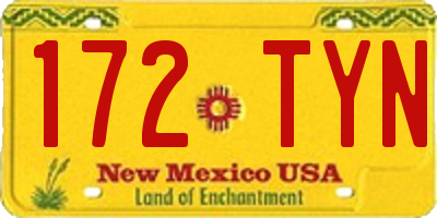 NM license plate 172TYN
