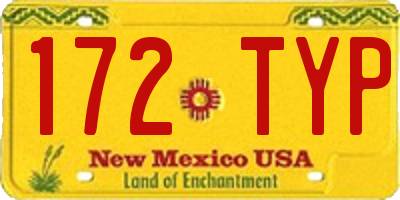 NM license plate 172TYP