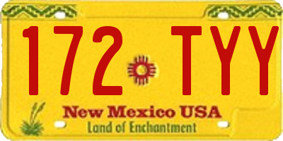 NM license plate 172TYY