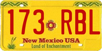 NM license plate 173RBL