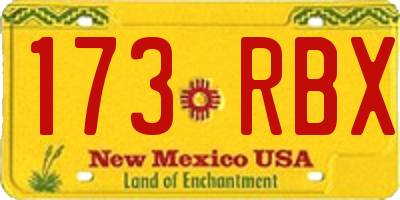 NM license plate 173RBX