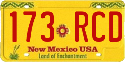 NM license plate 173RCD