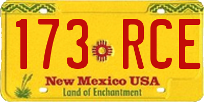 NM license plate 173RCE