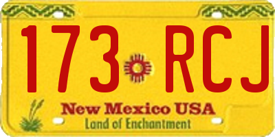 NM license plate 173RCJ