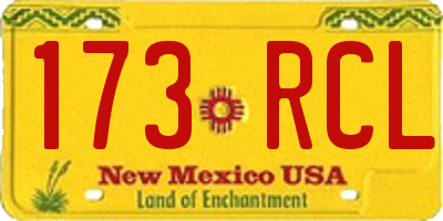 NM license plate 173RCL
