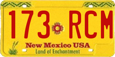 NM license plate 173RCM