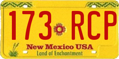 NM license plate 173RCP