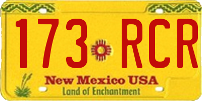 NM license plate 173RCR