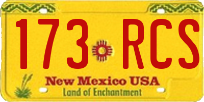 NM license plate 173RCS