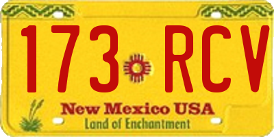 NM license plate 173RCV