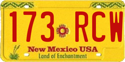 NM license plate 173RCW