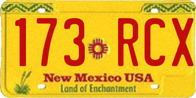NM license plate 173RCX