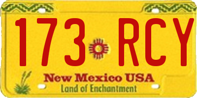 NM license plate 173RCY
