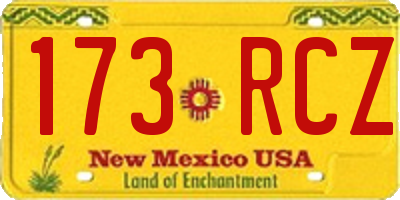 NM license plate 173RCZ