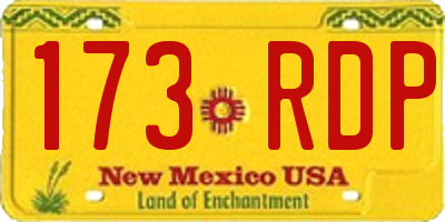 NM license plate 173RDP