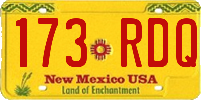 NM license plate 173RDQ