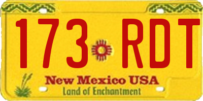 NM license plate 173RDT