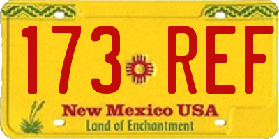 NM license plate 173REF