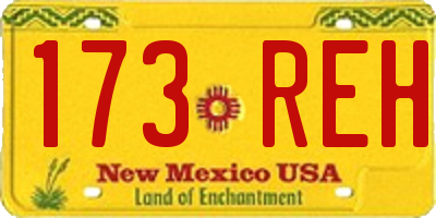 NM license plate 173REH
