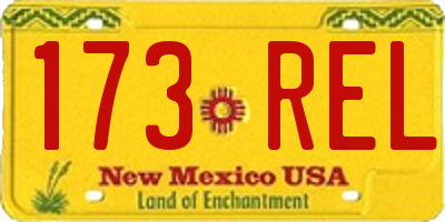 NM license plate 173REL