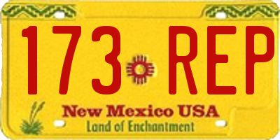 NM license plate 173REP