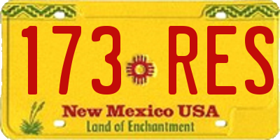 NM license plate 173RES