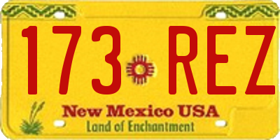 NM license plate 173REZ
