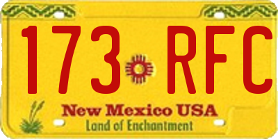 NM license plate 173RFC