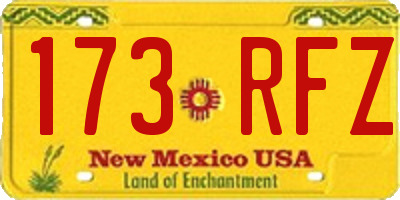 NM license plate 173RFZ