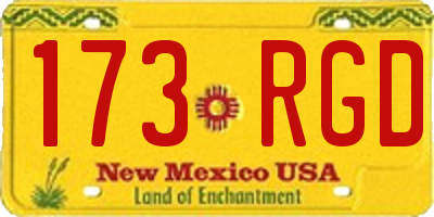 NM license plate 173RGD