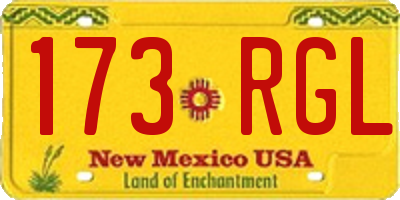 NM license plate 173RGL