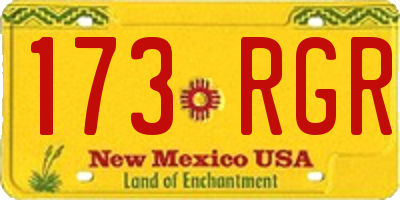 NM license plate 173RGR
