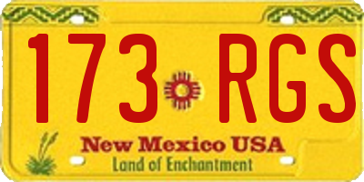 NM license plate 173RGS