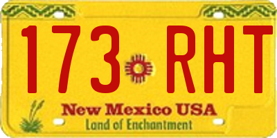 NM license plate 173RHT