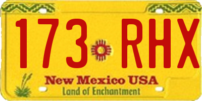 NM license plate 173RHX