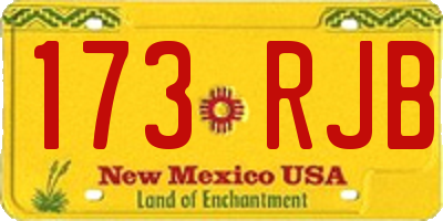 NM license plate 173RJB