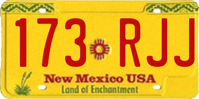 NM license plate 173RJJ