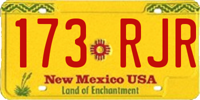 NM license plate 173RJR