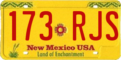 NM license plate 173RJS