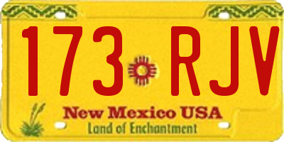 NM license plate 173RJV