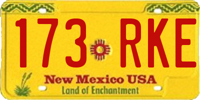 NM license plate 173RKE