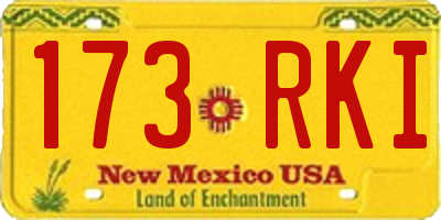 NM license plate 173RKI
