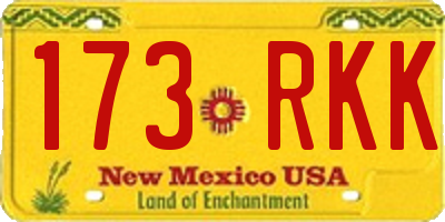 NM license plate 173RKK