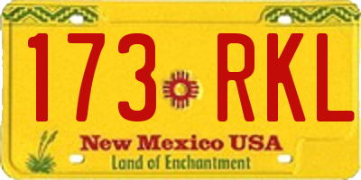 NM license plate 173RKL