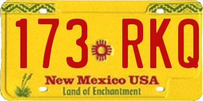NM license plate 173RKQ