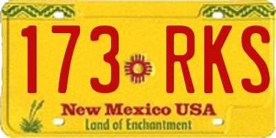 NM license plate 173RKS
