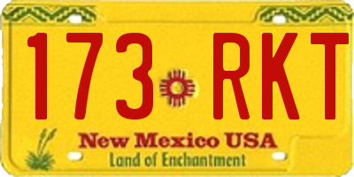 NM license plate 173RKT