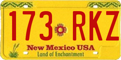 NM license plate 173RKZ