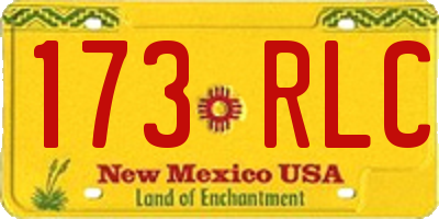 NM license plate 173RLC