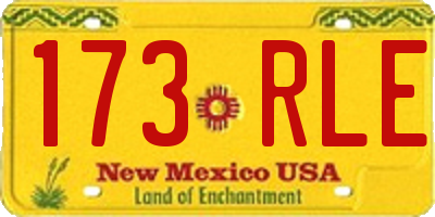 NM license plate 173RLE
